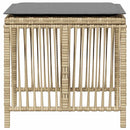 haveskamler 4 stk. med hynder 41x41x36 cm polyrattan beige