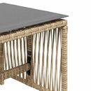 haveskamler 4 stk. med hynder 41x41x36 cm polyrattan beige