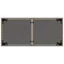 havebord med glastop 115x54x74 cm polyrattan grå