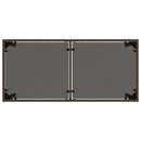 havebord med glastop 115x54x74 cm polyrattan brun