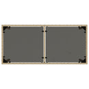 havebord med glastop 115x54x74 cm polyrattan beige