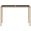 spisebordssæt til haven 5 dele med hynder polyrattan beige
