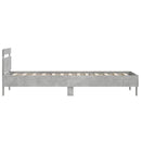 sengeramme med sengegavl 100x200 cm konstrueret træ betongrå