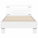 sengeramme med sengegavl 75x190 cm konstrueret træ hvid