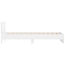 sengeramme med sengegavl 100x200 cm konstrueret træ hvid