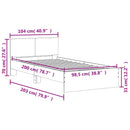 sengeramme med sengegavl 100x200 cm konstrueret træ røget eg