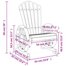 Adirondack-havestole 2 stk. massivt grantræ