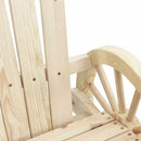 2-personers Adirondack-havestol massivt grantræ