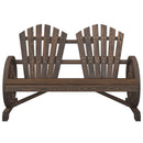 2-personers Adirondack-havestol massivt grantræ