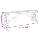 havebænk 115 cm massivt fyrretræ