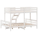 køjeseng 80x200/140x200 cm massivt fyrretræ hvid