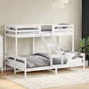 køjeseng 80x200/140x200 cm massivt fyrretræ hvid