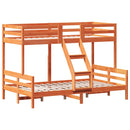 køjeseng 90x200/120x200 cm massivt fyrretræ gyldenbrun