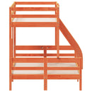 køjeseng 90x200/120x200 cm massivt fyrretræ gyldenbrun