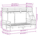 køjeseng 80x200/120x200 cm massivt fyrretræ