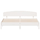 sengeramme uden madras 200x200 cm massivt fyrretræ hvid