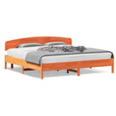 sengeramme uden madras 200x200 cm massivt fyrretræ gyldenbrun