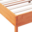 sengeramme uden madras 200x200 cm massivt fyrretræ gyldenbrun