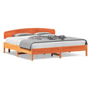 sengeramme uden madras 180x200 cm massivt fyrretræ gyldenbrun