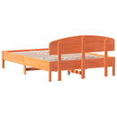 sengeramme uden madras 120x200 cm massivt fyrretræ gyldenbrun