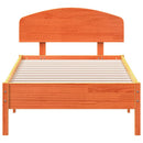 sengeramme uden madras 100x200 cm massivt fyrretræ gyldenbrun