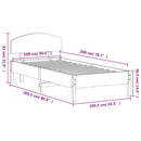 sengeramme uden madras 100x200 cm massivt fyrretræ gyldenbrun