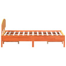 sengeramme uden madras 140x190 cm massivt fyrretræ gyldenbrun