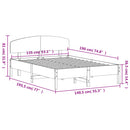 sengeramme uden madras 135x190 cm massivt fyrretræ brun