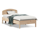 sengeramme uden madras 75x190 cm massivt fyrretræ