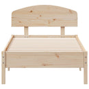 sengeramme uden madras 75x190 cm massivt fyrretræ
