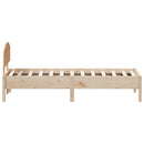 sengeramme uden madras 75x190 cm massivt fyrretræ