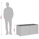 opbevaringsboks til haven 283 l polyrattan sort