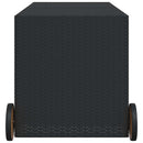 opbevaringsboks med hjul 283 l polyrattan sort