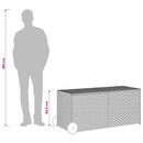 opbevaringsboks med hjul 283 l polyrattan sort