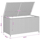 opbevaringsboks til haven 190 l polyrattan beige