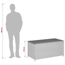 opbevaringsboks til haven 190 l polyrattan beige