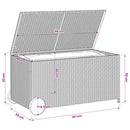 opbevaringsboks med hjul 190 l polyrattan sort