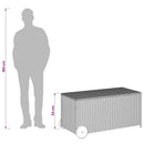 opbevaringsboks med hjul 190 l polyrattan sort