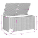 opbevaringsboks med hjul 190 l polyrattan brun
