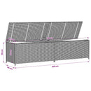 opbevaringsboks til haven 469 l polyrattan beige
