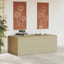 opbevaringsboks til haven 984 l polyrattan beige