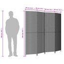 rumdeler 4 paneler polyrattan brun