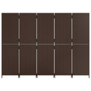 rumdeler 5 paneler polyrattan brun