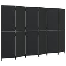 rumdeler 6 paneler polyrattan sort