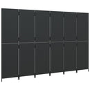 rumdeler 6 paneler polyrattan sort