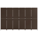 rumdeler 6 paneler polyrattan brun