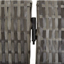 rumdeler 6 paneler polyrattan grå