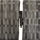 rumdeler 3 paneler polyrattan grå