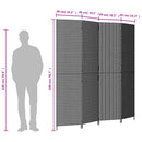 rumdeler 4 paneler polyrattan sort