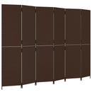 rumdeler 6 paneler polyrattan brun